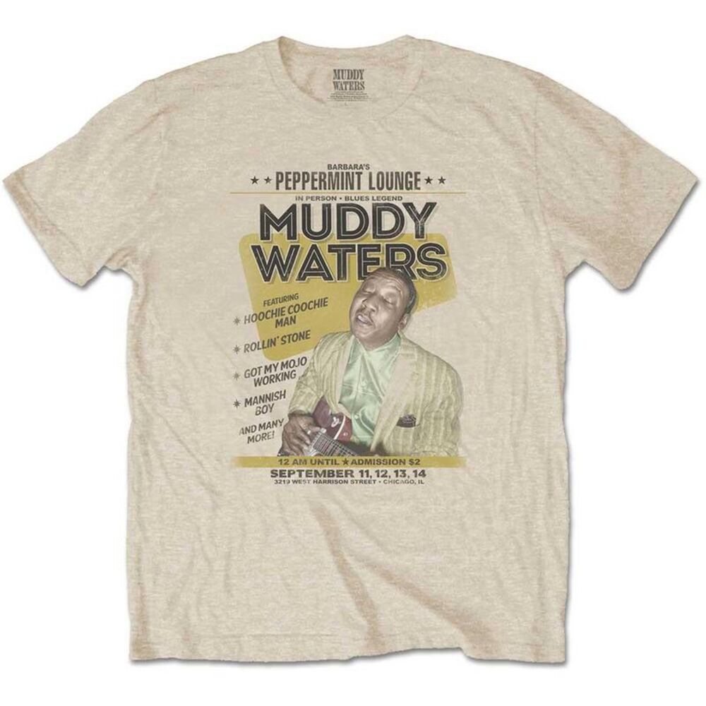 Muddy Waters Unisex Adult Peppermint Lounge Cotton T-Shirt / Sand